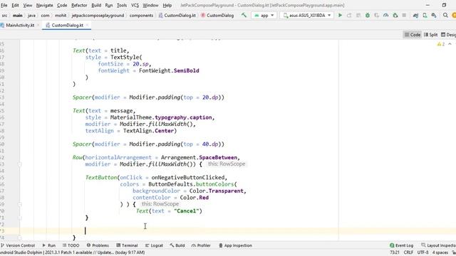Create a Custom Dialog using Jetpack Compose | Android Studio Tutorial for Beginners (Kotlin) смотреть онлайн