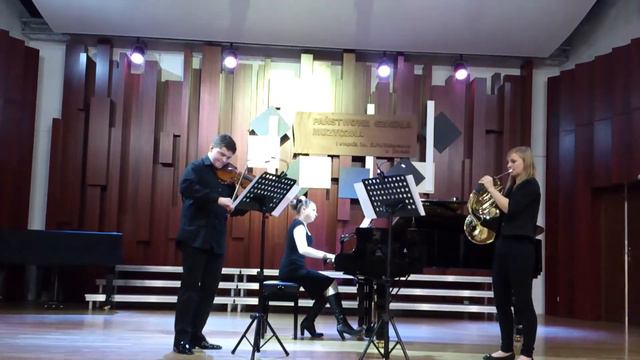 J. Brahms Horn Trio Op.40 1 Andrzej Moroz violin Weronika Mendelska horn Natalia Tomczuk piano смотреть онлайн
