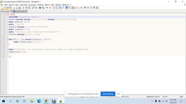 Web Development with oop php class day12 (array and function) смотреть онлайн