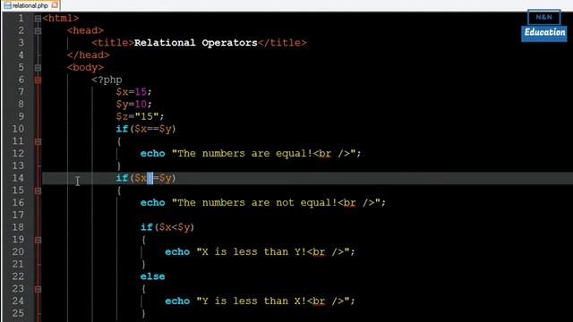PHP: Hypertext Preprocessor -Tutorial no 23 Relational Operators смотреть онлайн