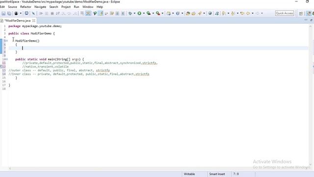List of all Modifiers in Java | Class, variable, constructor and method level modifiers in Java смотреть онлайн