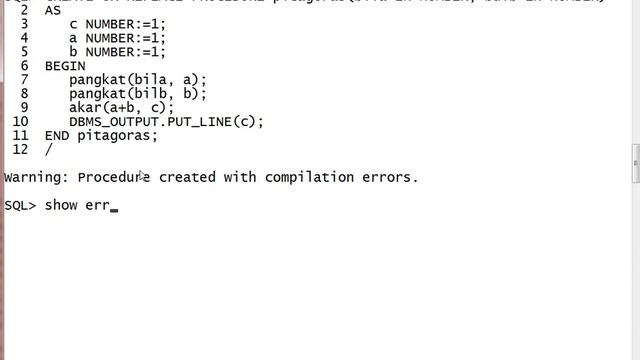 Membuat Oracle Stored Procedure untuk Menghitung rumus Pitagoras смотреть онлайн