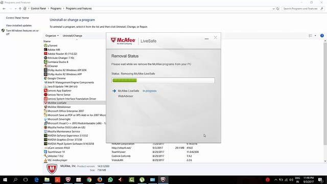How To Uninstall Mcafee Livesafe On Windows 10 смотреть онлайн