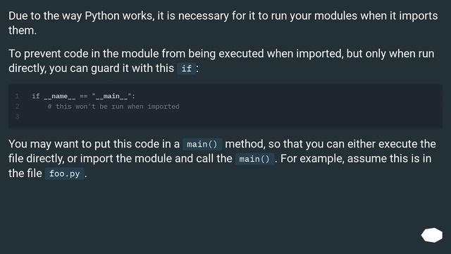 Why is Python running my module when I import it, and how do I stop it? смотреть онлайн