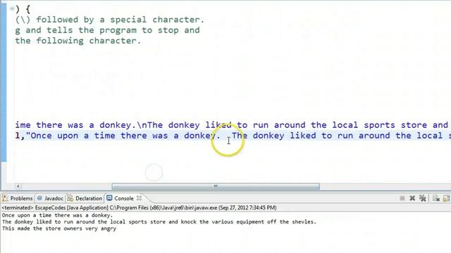 Java - Escape Codes смотреть онлайн