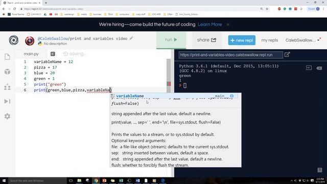 Print and Variables Python смотреть онлайн