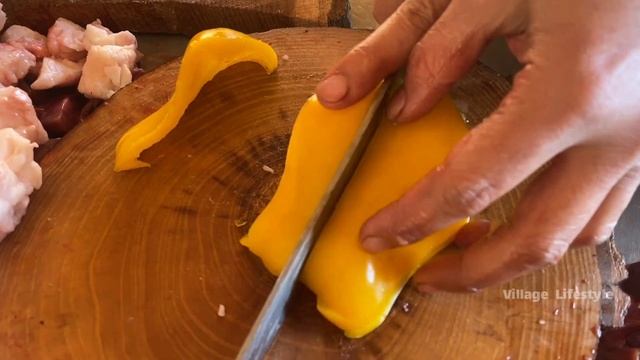 Mutton Liver Kebab Prepared By Sisters In The Village: Village Cooking Lamb Liver, Heart And Kidney смотреть онлайн