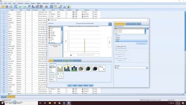 SPSS- how to create frequency distribution graphs (e.g., bar graph, histogram, polygon) смотреть онлайн
