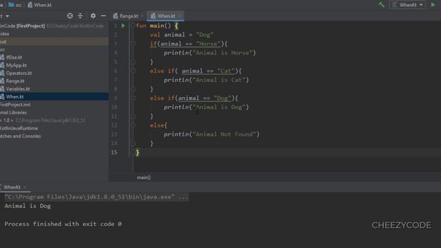 Kotlin When Statement & Expression | Ranges in Kotlin Tutorial | CheezyCode #8 смотреть онлайн