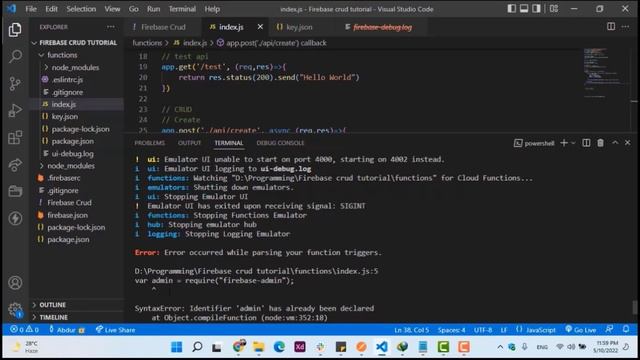 The Rest Api Using Express and Firebase Cloud Function || Express + Firebase || Api nodejs смотреть онлайн