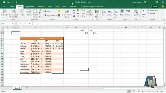 Excel 2016 Basics, chapter 1.8 - Shortcuts смотреть онлайн