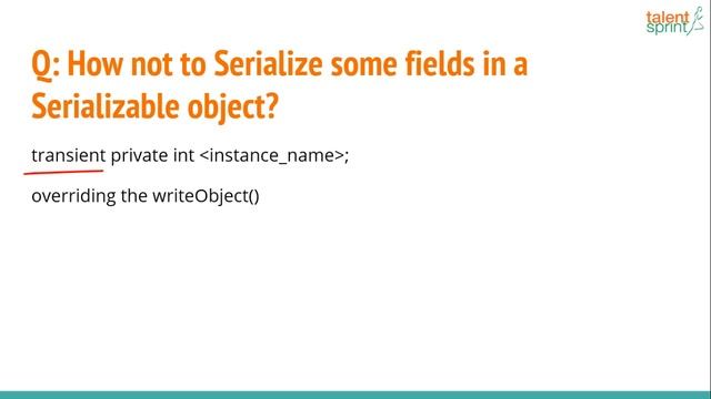 Top 12 Important Java Interview Questions on Serialization | TalentSprint смотреть онлайн