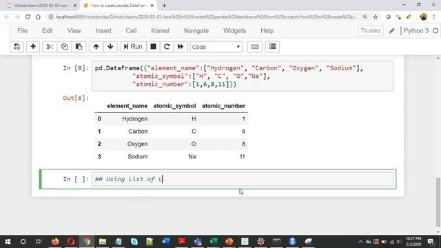 Python - How to create pandas dataframe from scratch ? смотреть онлайн
