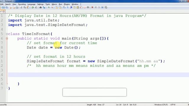 JAVA Code to Display Time in 12 Hours(AM/PM) Format : Program смотреть онлайн