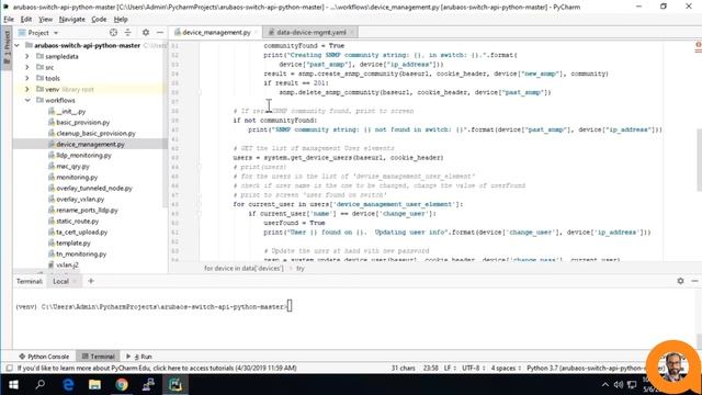 Breaking Down ArubaOS-Switch "Device-Management" Python Workflow - Aruba Bots Python Series 05 смотреть онлайн