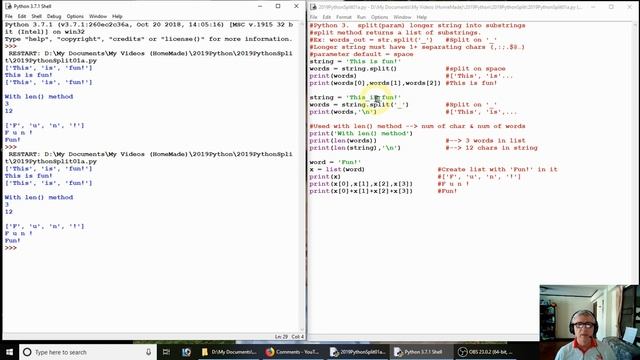 646-Python - String Split Method смотреть онлайн