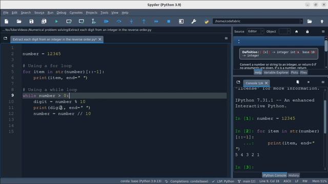 Python Problem Solving - Numerical: 9. Extract Digits in Reverse Order - Simply Explained смотреть онлайн