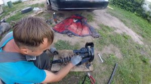 ЗАМЕНА КРОНШТЕЙНА АМОРТИЗАТОРА, И ЗАМЕНА ЗАДНЕГО ВЕРХНЕГО  РЫЧАГА. HYUNDAI SONATA EF