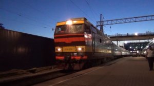 Отправление ЧС4Т-614 с поездом №200 Москва — Владикавказ