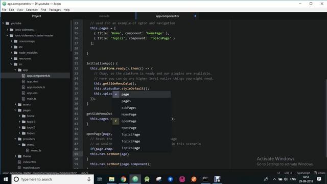 Accordion side menu for Ionic3 смотреть онлайн
