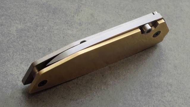 Knife Making - Brass Titanium Frame Lock Folder смотреть онлайн