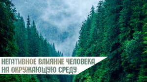 Негативное влияние человека на окружающую среду