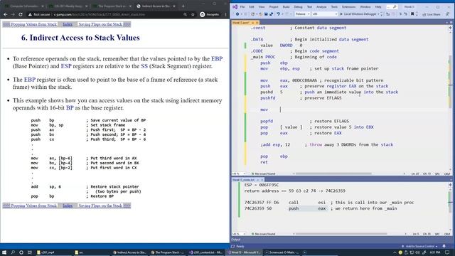 13.6 EBP and indirect access to stack values смотреть онлайн