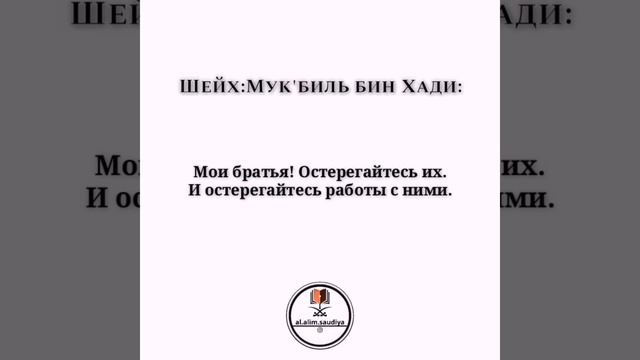 Предостережение от ихвануль-муслимин (ихванов) ?Шейх Мук'биль бин Хади رحمه الله смотреть онлайн
