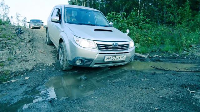 Subaru Forester SG & SH in the woods, Sakhalin, RUS смотреть онлайн