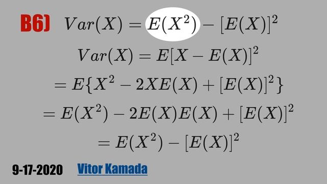 B6) Var(X)=E(X^2)-[E(X)]^2 смотреть онлайн