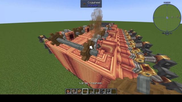 How To SUPER COMPACT 8-Core Steam Engine With The Create Mod In Minecraft