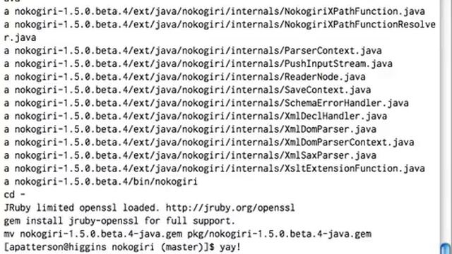 JRuby 1.6.0 can't build nokogiri смотреть онлайн