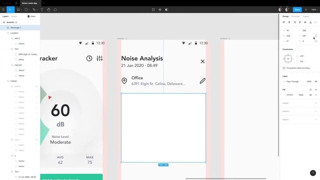 Noise Tracker Mobile App | Figma UI Design Speed Art #002 смотреть онлайн