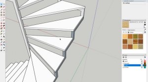 Лестница 180º своими руками в маленький проем в SketchUp #Лестницы