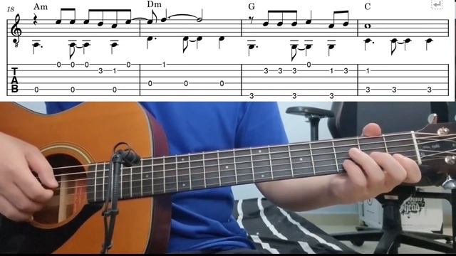 Flowers (Miley Cyrus) - Easy Fingerstyle Guitar Playthough Tutorial Lesson With Tabs смотреть онлайн