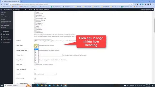 WORDPRESS #2: Tạo Mục Lục Tự Động Bài Viết Wordpress Với Table Of Contents | Võ Việt Hoàng Official смотреть онлайн