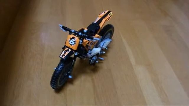 Lego Technic 42007 Moto Cross Bike Motorize 3 смотреть онлайн