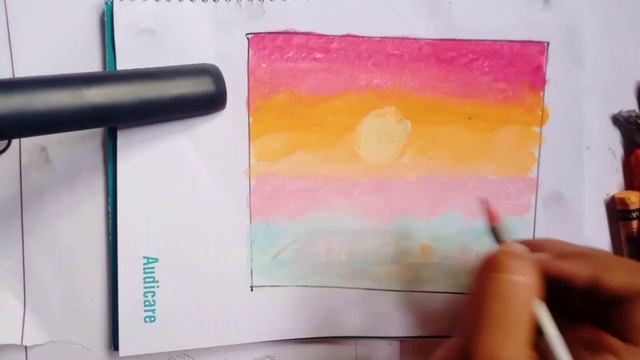 Colourful landscape drawing with oil pastel colours ?✔️✔️ YouTube realistic drawing tutorial video смотреть онлайн