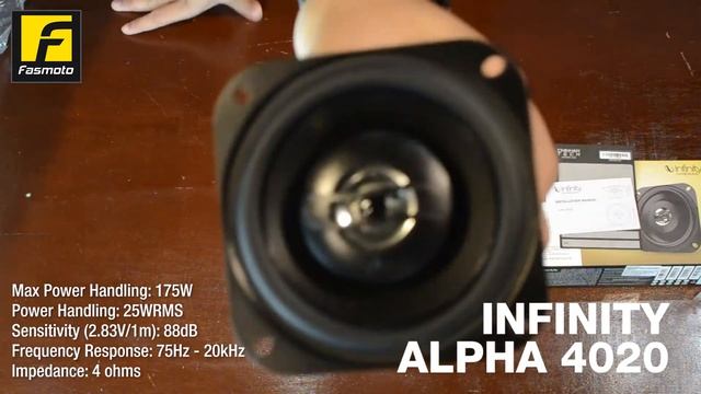 Unboxing the Infinity Alpha 4020 4" Coaxial Speakers смотреть онлайн