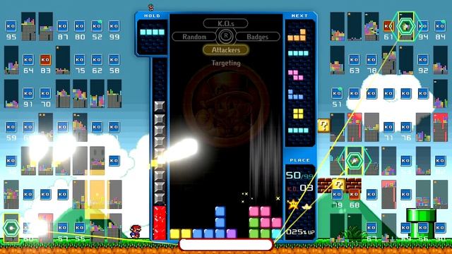 Tetris 99's 16-bit Super Mario All-Stars Theme | Full Match Gameplay & All Songs! смотреть онлайн