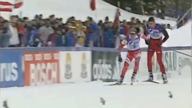 Nordic World Ski Championships Ramsau 1999 Mens Relay Hoffmann AUT Vs Alsgaard NOR