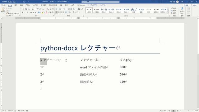 【Python python-docx超基礎】Lecture6：表の挿入 смотреть онлайн