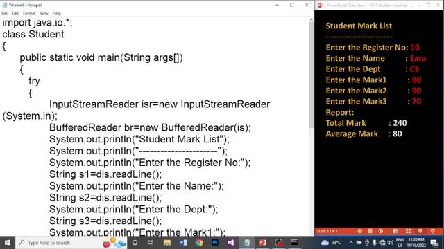 Student Mark list Using Buffered Reader | Java Programming Language | Professor Bharathidasan смотреть онлайн