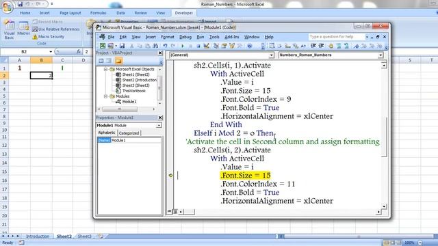 Excel VBA Macros: Print Roman Numbers ------- In Alternate Columns by using Mod Function смотреть онлайн