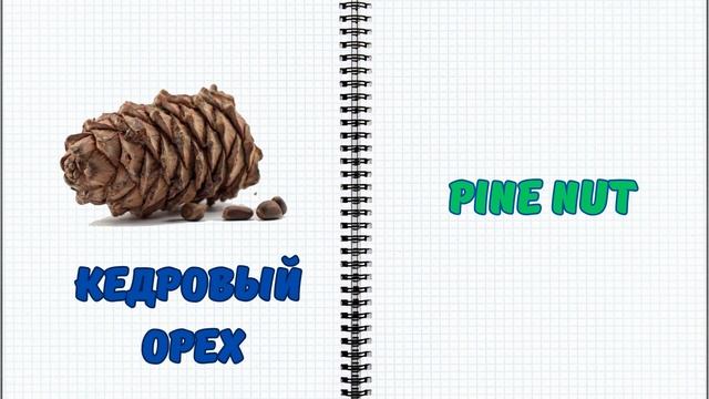 Ягоды, орехи и крупы на английском