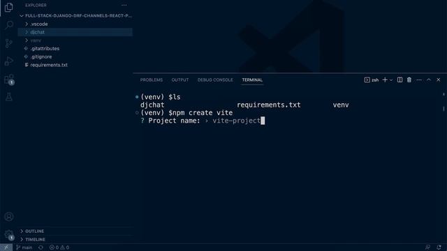 Full Stack React Django DRF | Chat App | Create a new React Project with Vite смотреть онлайн