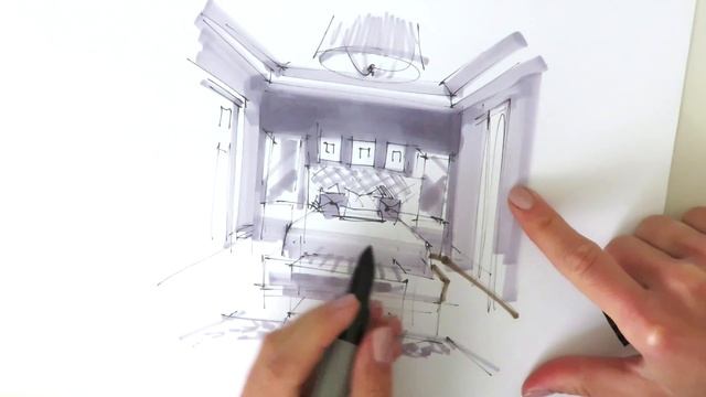 ✍?БЫСТРЫЙ СКЕТЧ: рисуем спальню во фронтальной перспективе смотреть онлайн