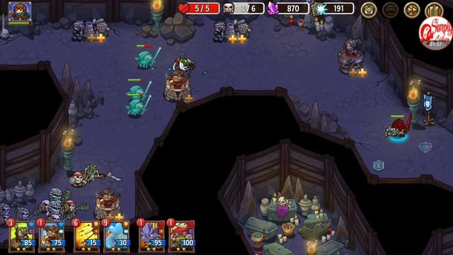 Crazy Defense Heroes Catacombs of Qet (Hard) смотреть онлайн