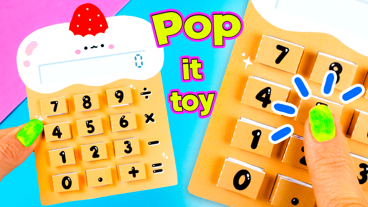 Антистресс Поп ит из бумаги! Калькулятор Пупырка своими руками Diy самодельный Pop it
