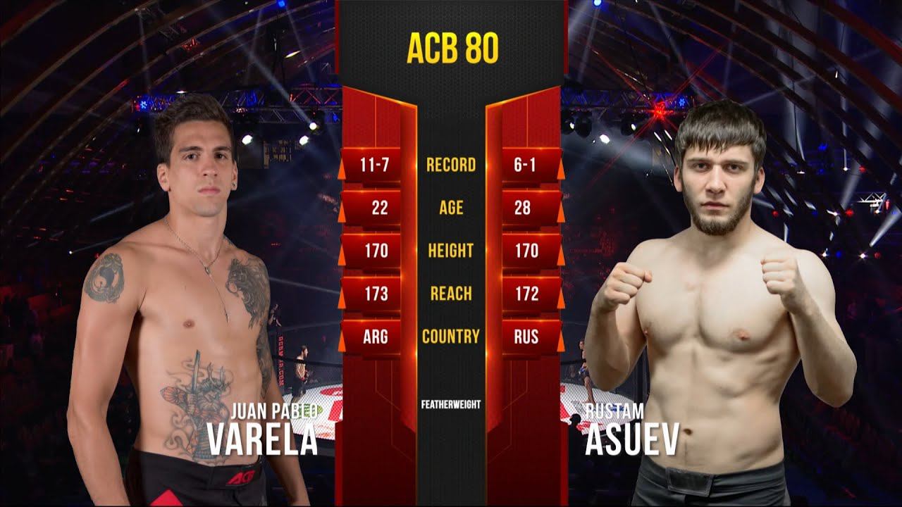 Хуан Пабло Варела vs. Рустам Асуев | Juan Pablo Varela vs. Rustam Asuev | ACB 80 смотреть онлайн